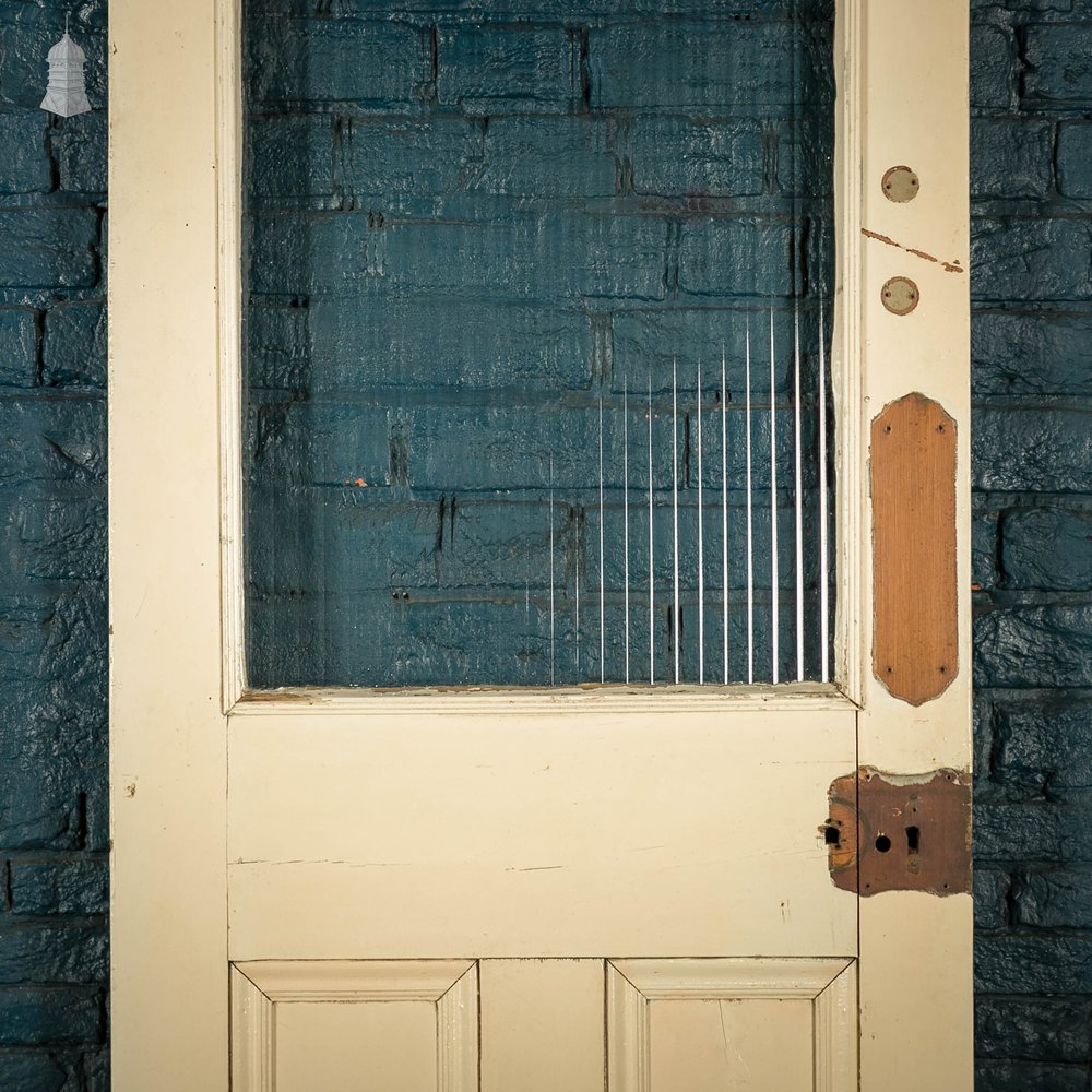 Half Glazed Door, Fitted with ‘Reeded’ Style Textured Glass