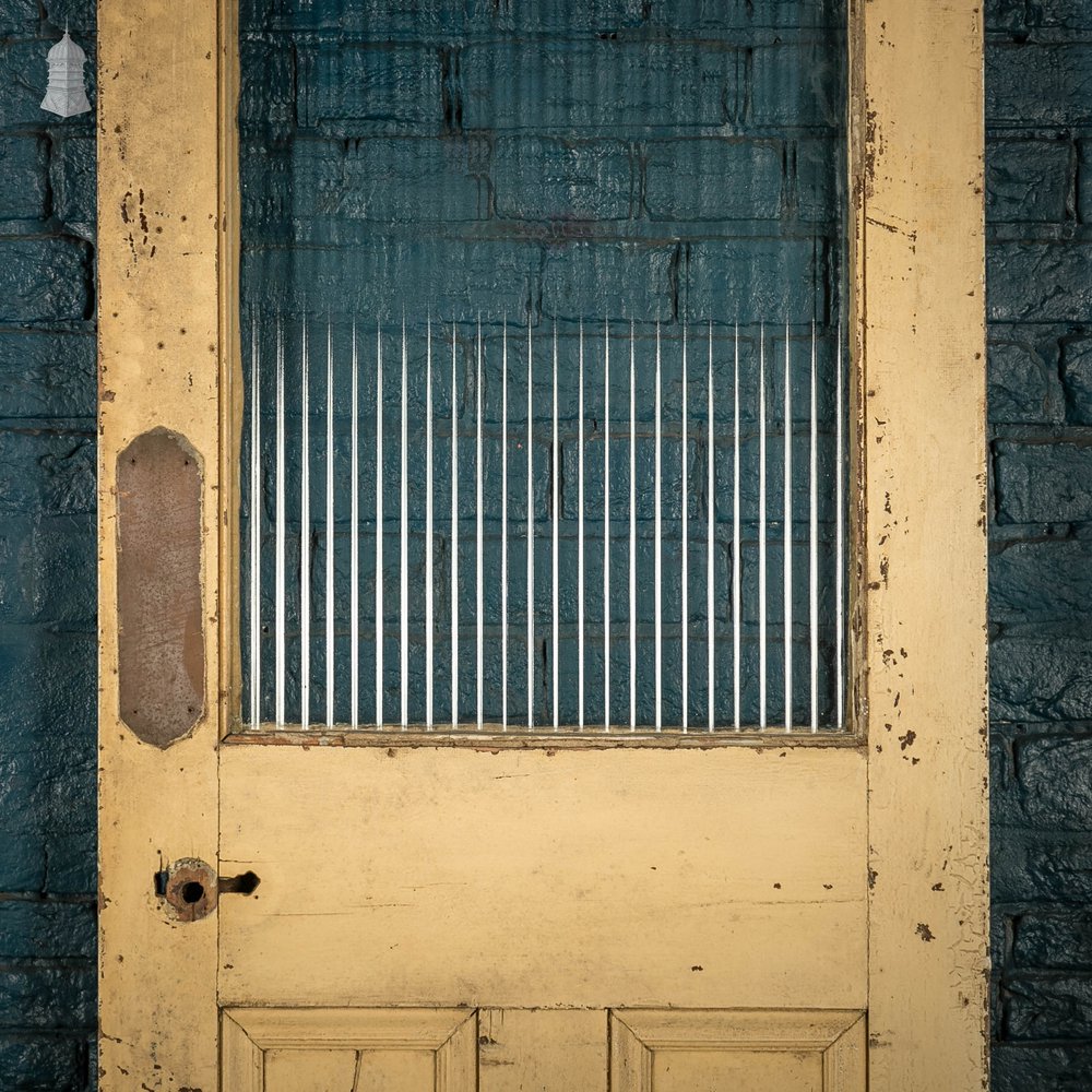 Half Glazed Door, Fitted with ‘Reeded’ Style Textured Glass