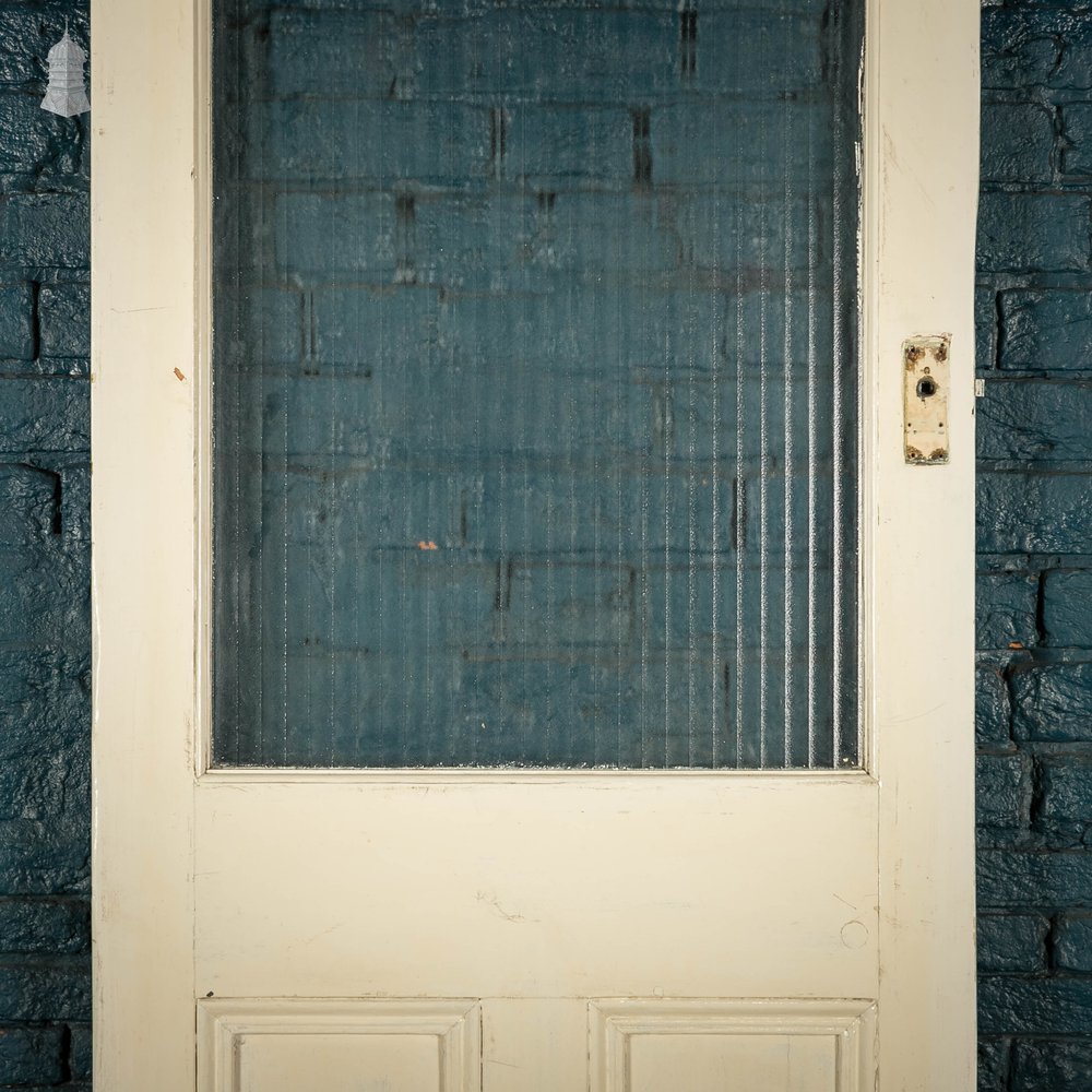 Half Glazed Door, With ‘Reeded’ Style Textured Glazing