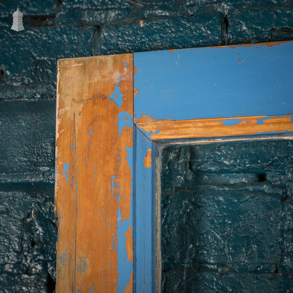 Half Glazed Door, Pine with Blue Painted Finish