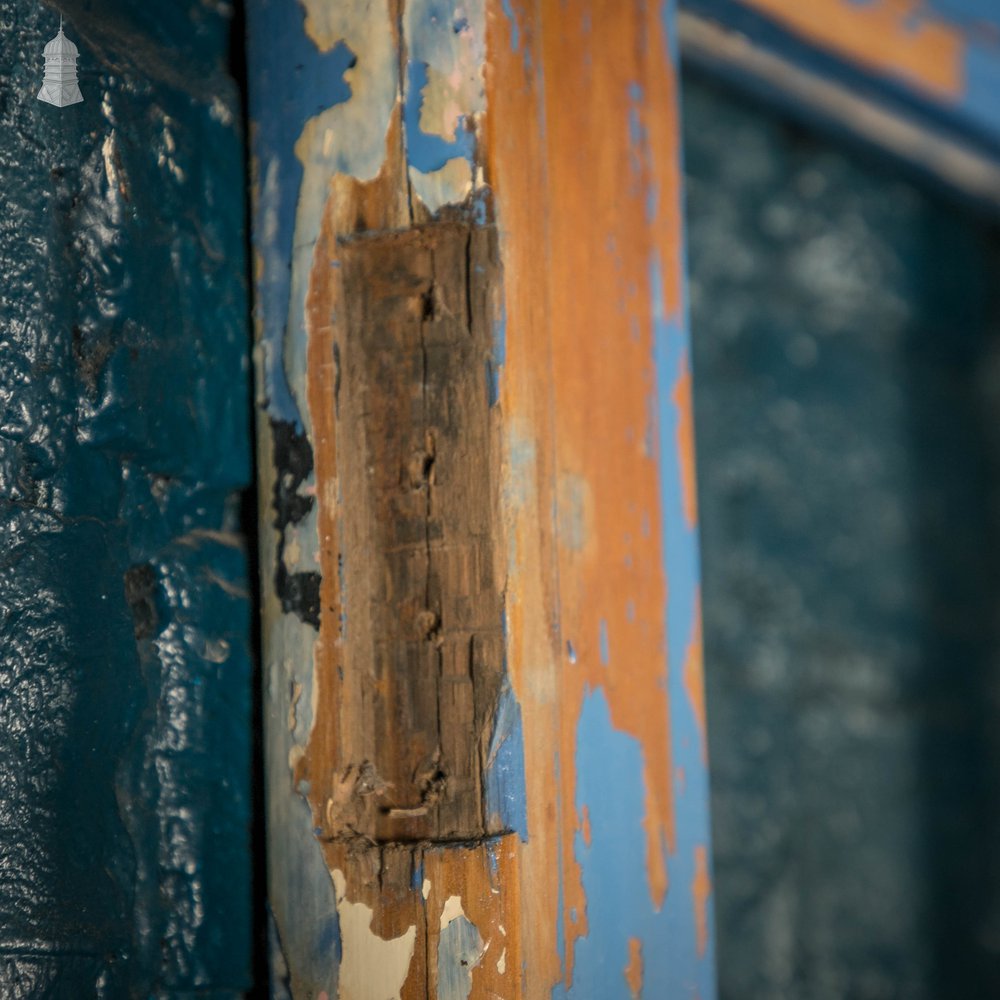 Half Glazed Door, Pine with Blue Painted Finish