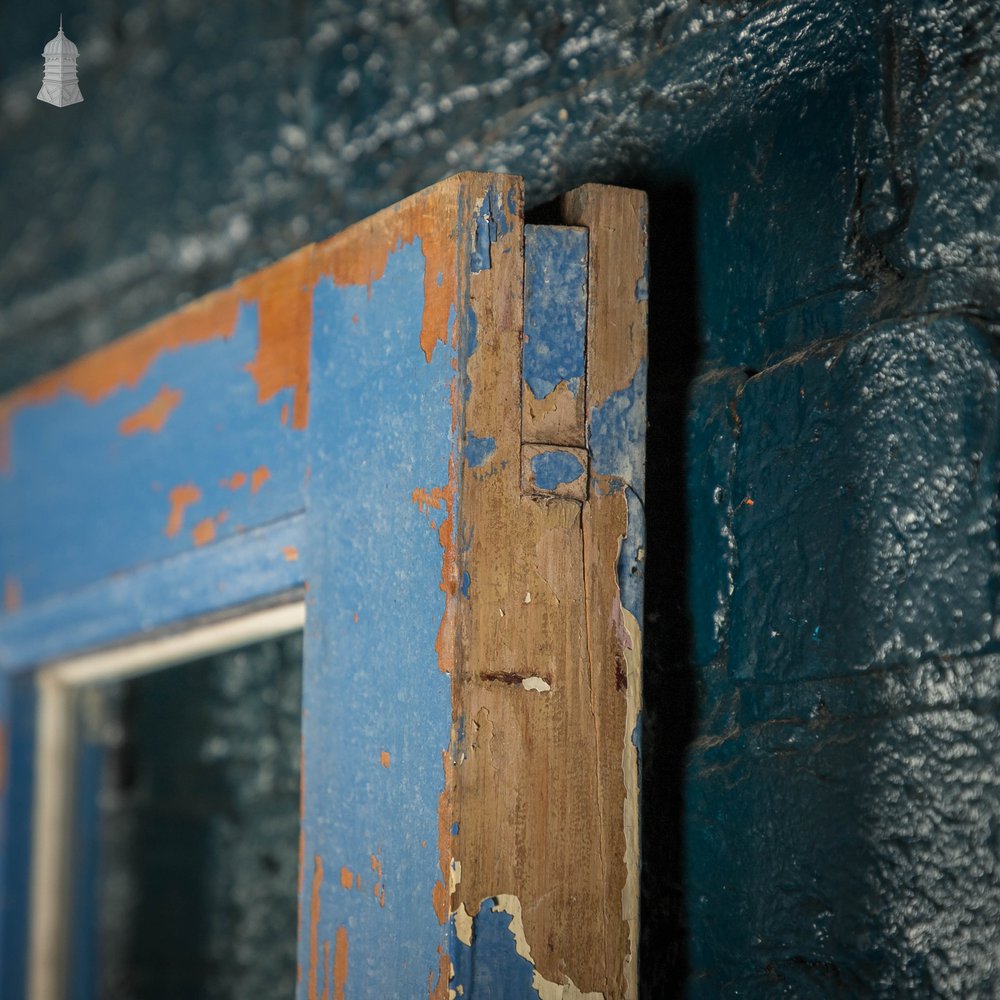 Half Glazed Door, Pine with Blue Painted Finish