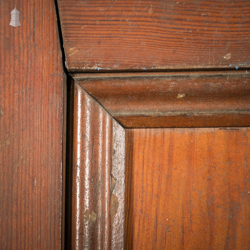 Half Glazed Door, Pine Gunstock Rails, Floral Textured Glazing