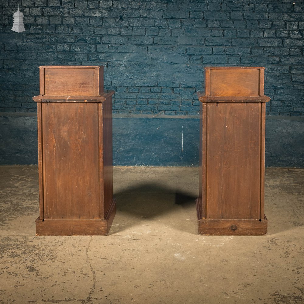 Bedside Drawer Units, Pair of Victorian Mahogany Bedside Chests