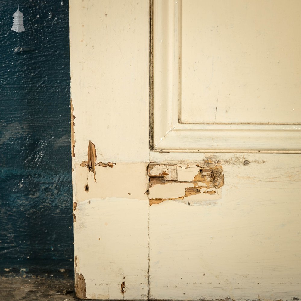 Half Glazed Door, With Arched Top Window and White Painted Finish