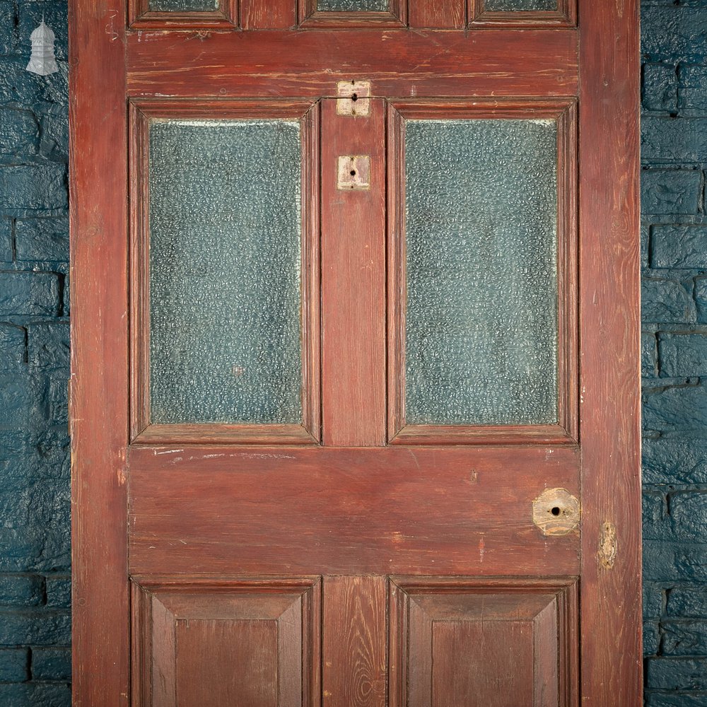 Half Glazed Door, Pine with ‘Arctic’ Style Textured Glass