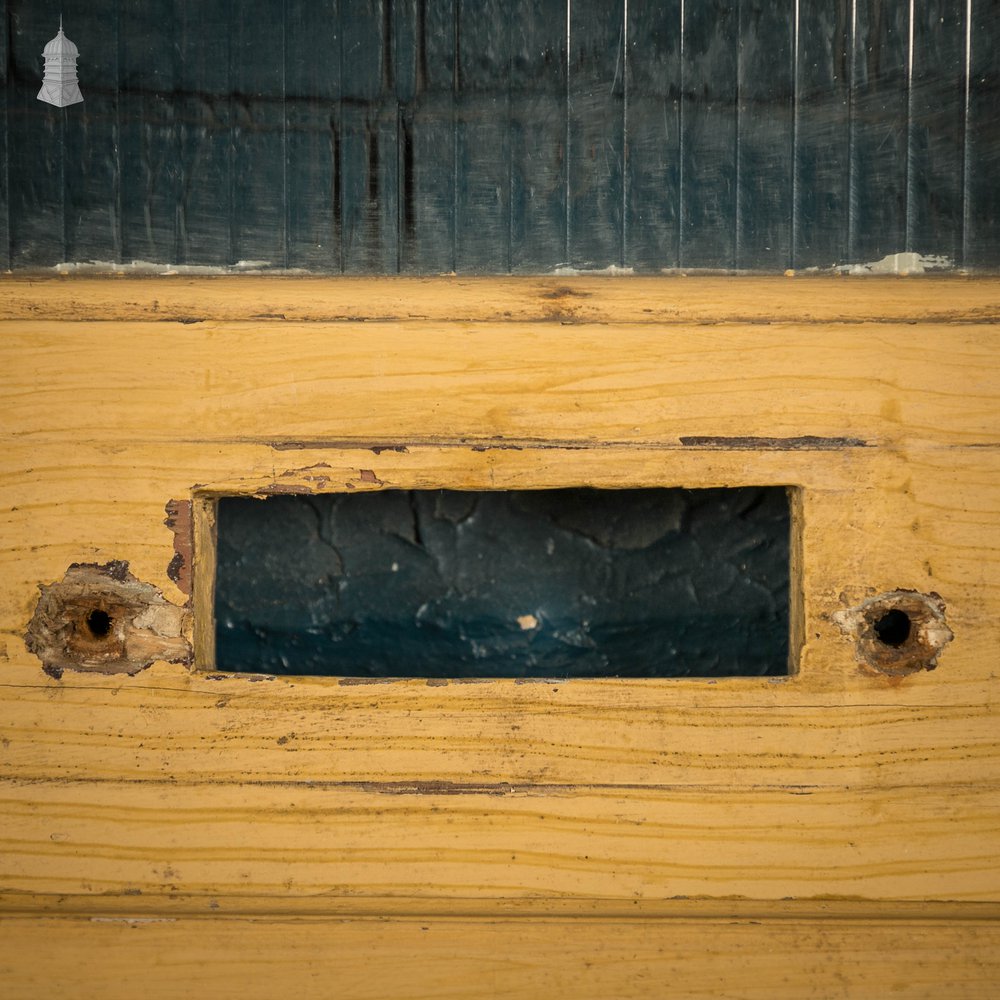 Half Glazed Door, Pine, Fitted with ‘Reeded’ Style Textured Glass