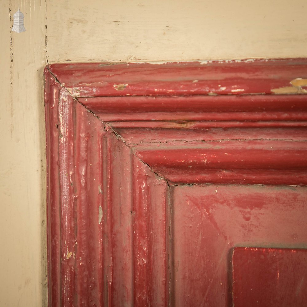 Half Glazed Door, 5 Panel White Painted Pine