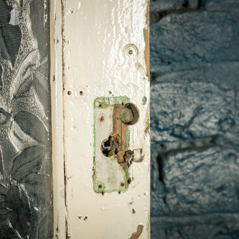 Half Glazed Door, 5 Panel White Painted Pine