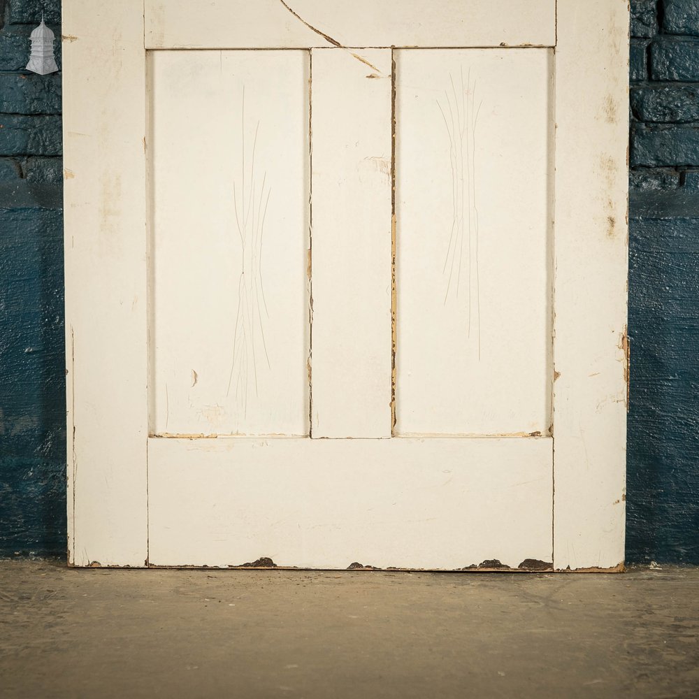 Pine Panelled Door, White Painted Pine 4 Panel