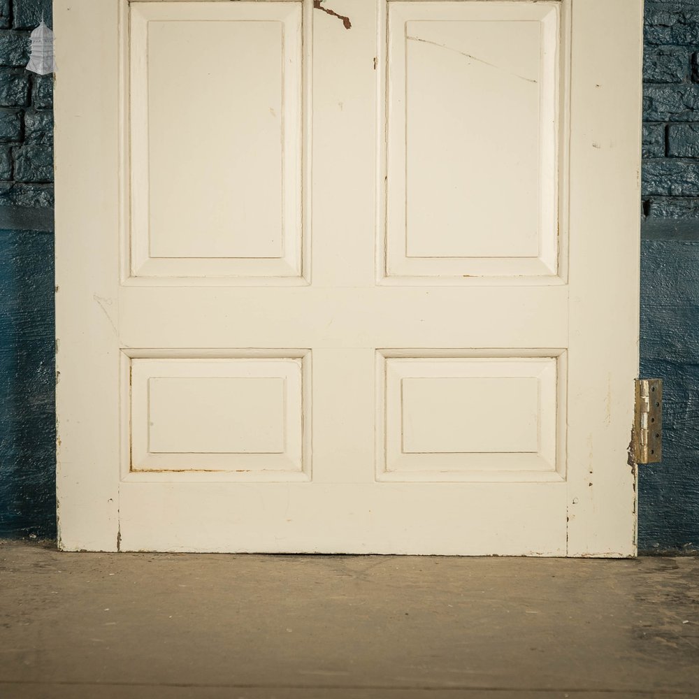 Pine Panelled Door, White Painted Pine 4 Panel