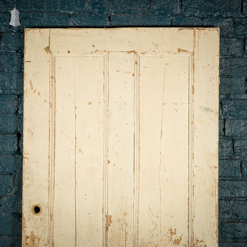 Pine Panelled Door, 4 Panel Distressed Painted Pine