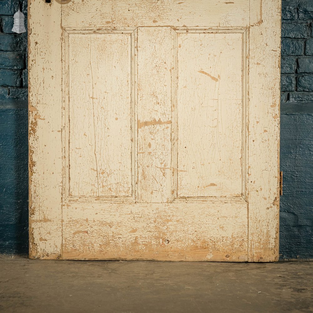 Pine Panelled Door, 4 Panel Distressed Painted Pine