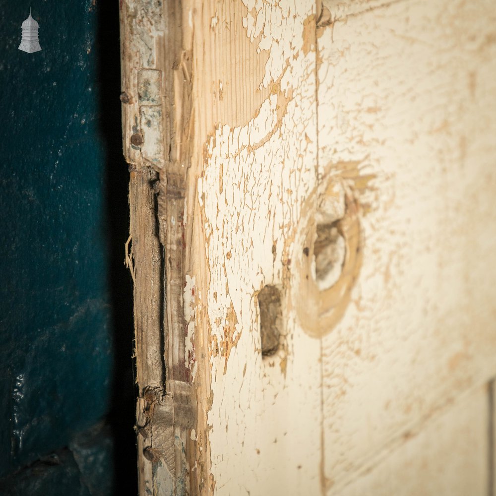 Pine Panelled Door, 4 Panel Distressed Painted Pine