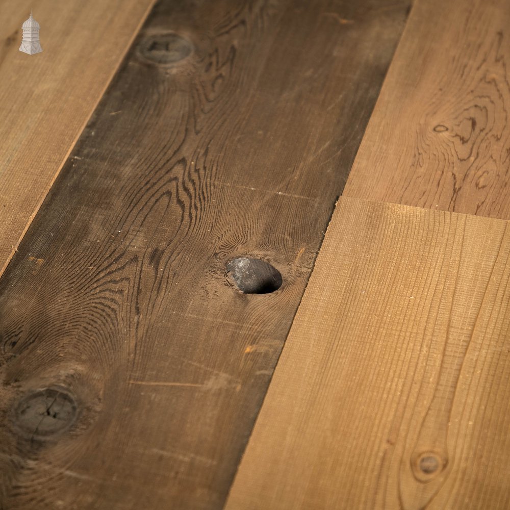 Pine Floorboards, 8 Inch Floorboards Cut from Reclaimed Timber - 18 Square Metres