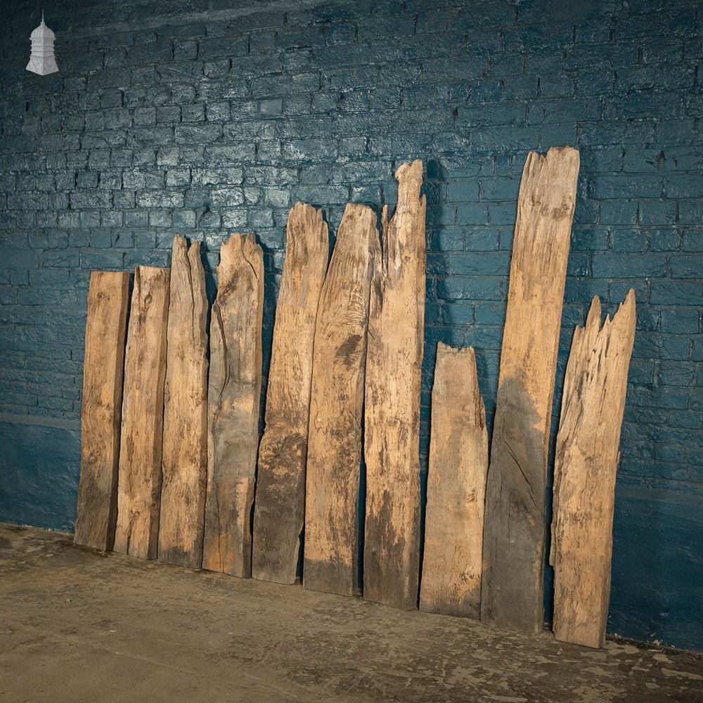 Distressed Oak Pilings, Weathered Natural Finish Batch of 39 – 11 Square Metres