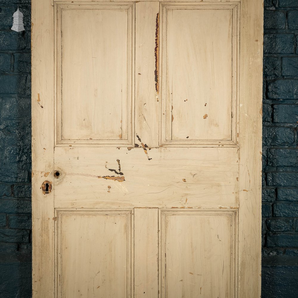 Pine Panelled Door, Moulded 6 Panel, White Painted