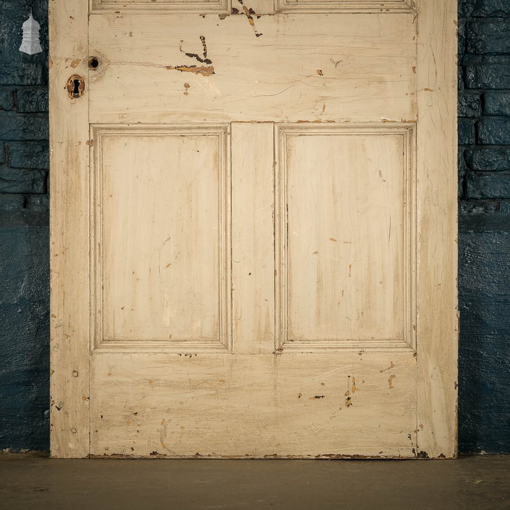 Pine Panelled Door, Moulded 6 Panel, White Painted