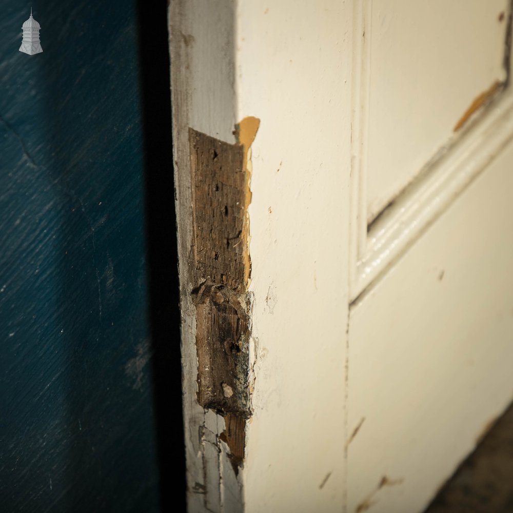 Half Glazed Door, Pine Panelled Door with “Hammer Stripe” Style Textured Glass