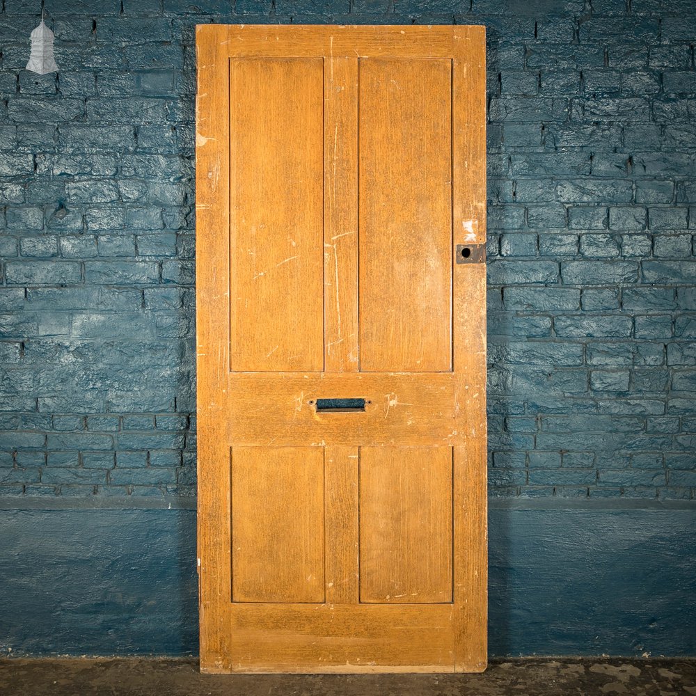 Pine Panelled Door, Painted 4 Panel Front Door