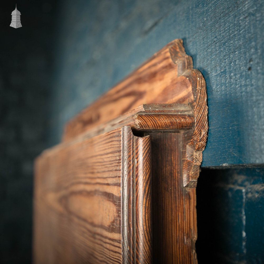 Folding Table Shelf, Wall Mounted, Victorian, Pitch Pine