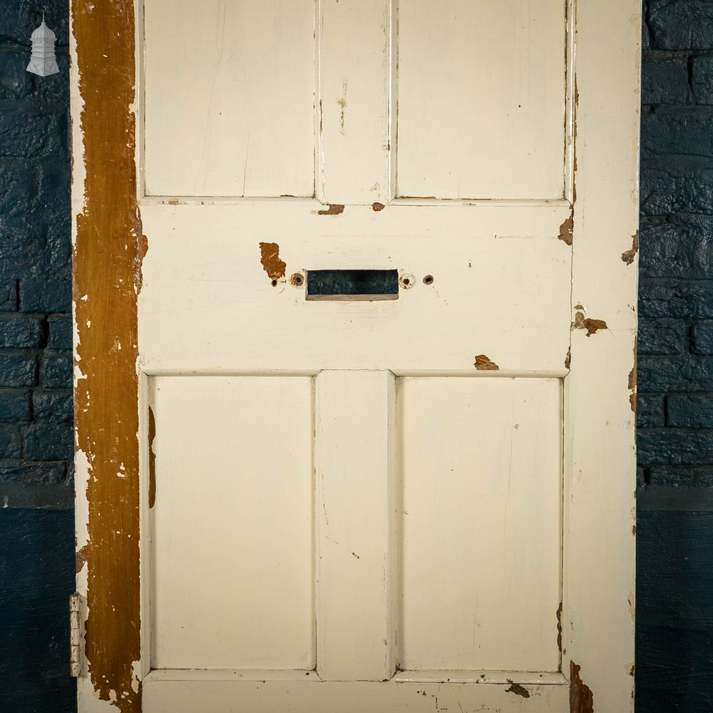 Pine Panelled Door, 4 Panel White Painted