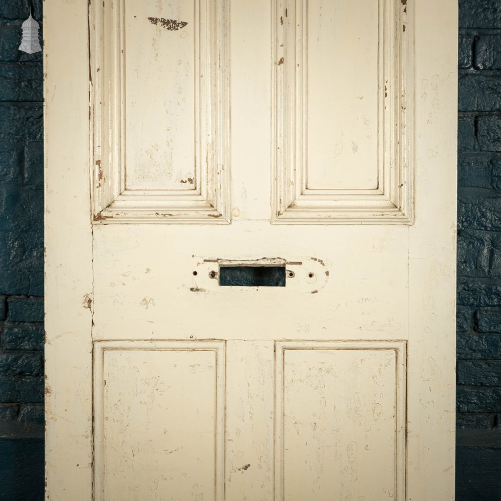 Pine Panelled Door, 4 Panel White Painted