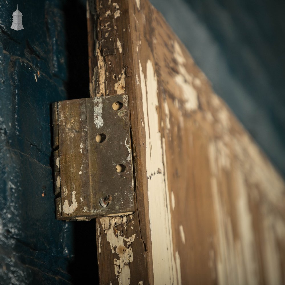 Pine Panelled Door, White Distressed Paint Finish