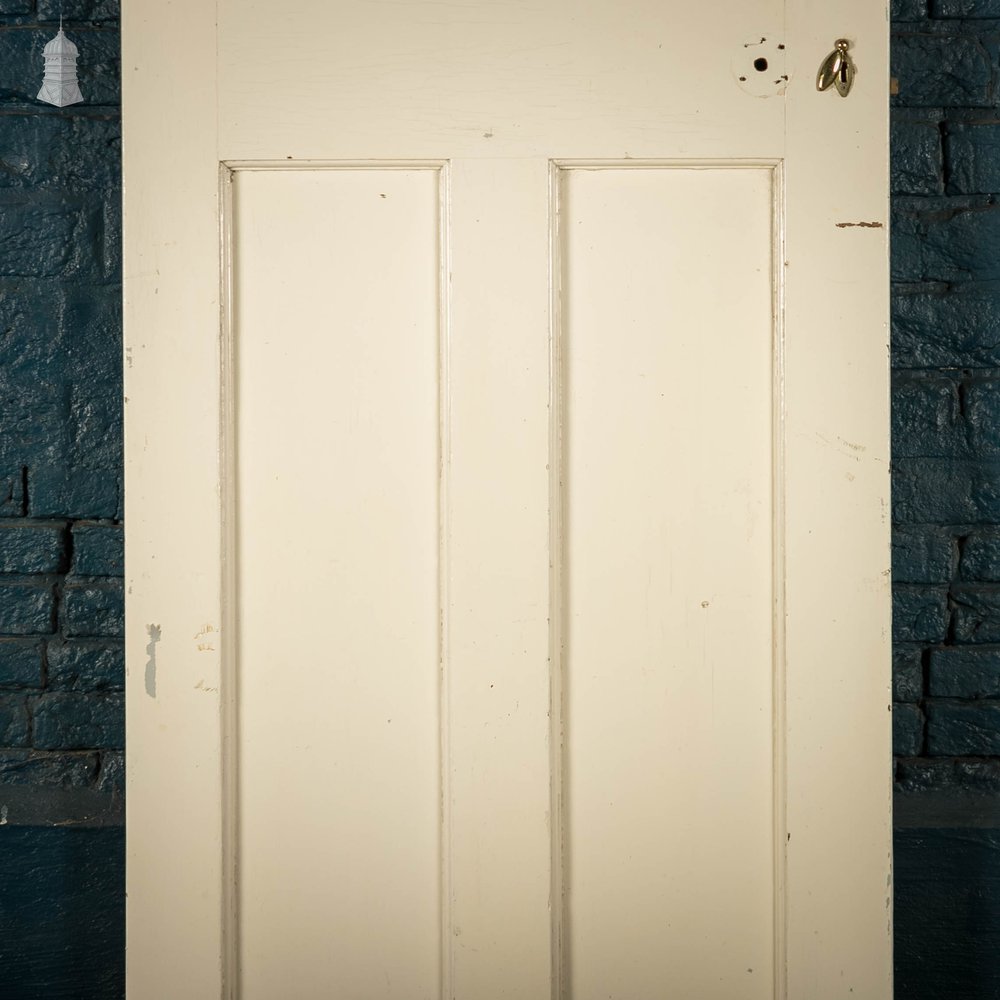 Pine Panelled Door, White Painted 3 Panel