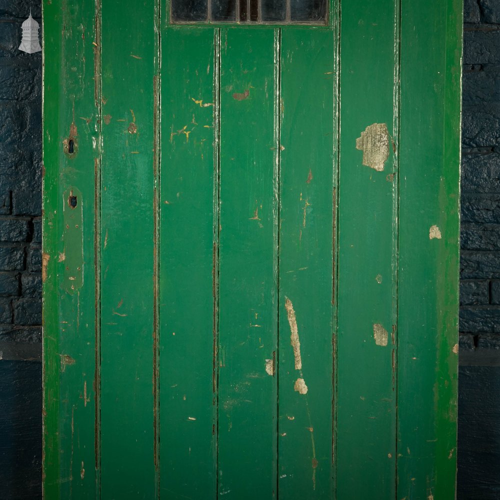 Glazed Ledged Door, Leaded Stained Glass