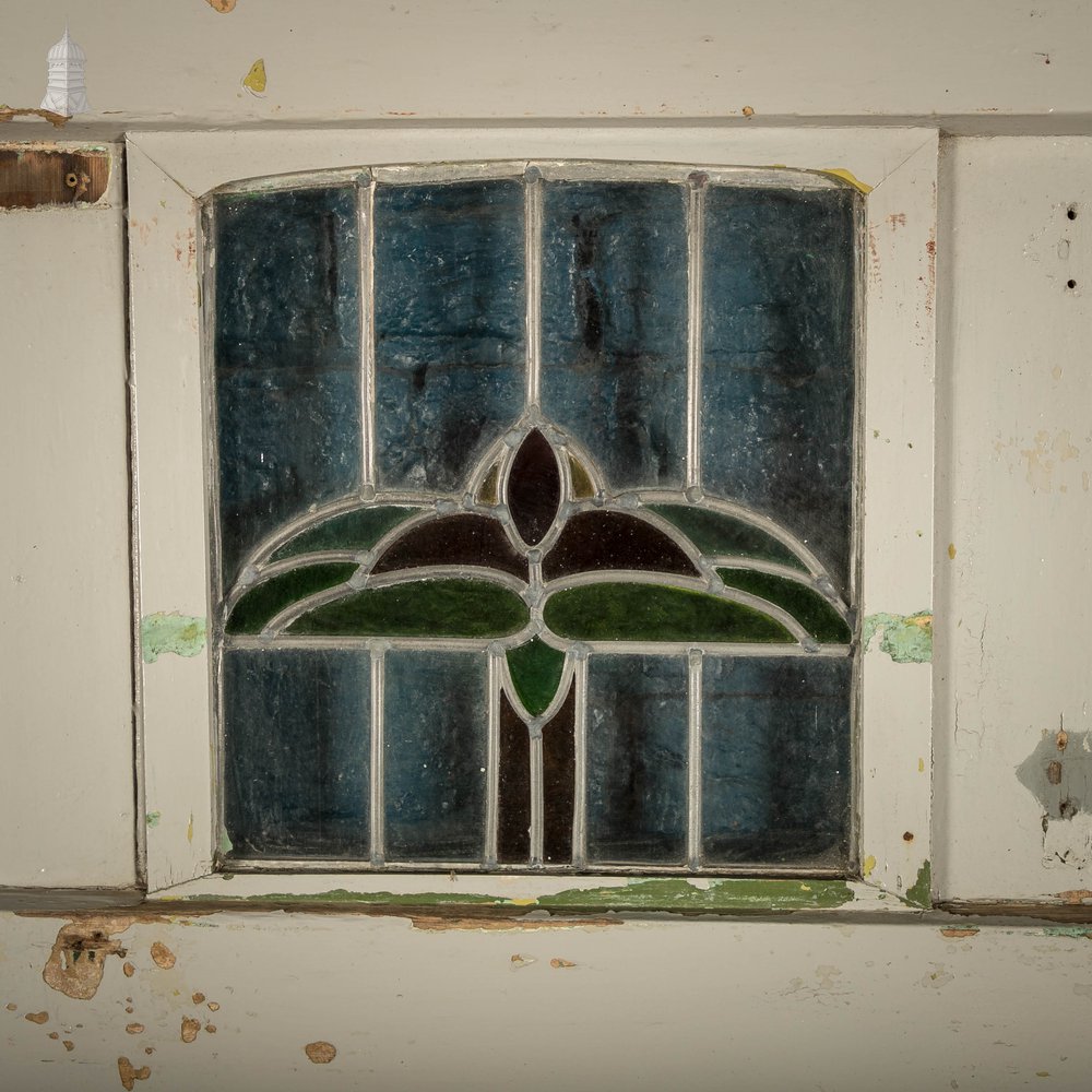 Glazed Ledged Door, Leaded Stained Glass