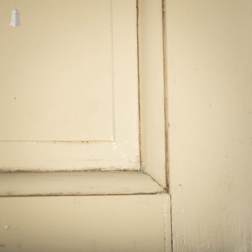 Pine Panelled Door, 3 Panel White Painted with Meeting Rail