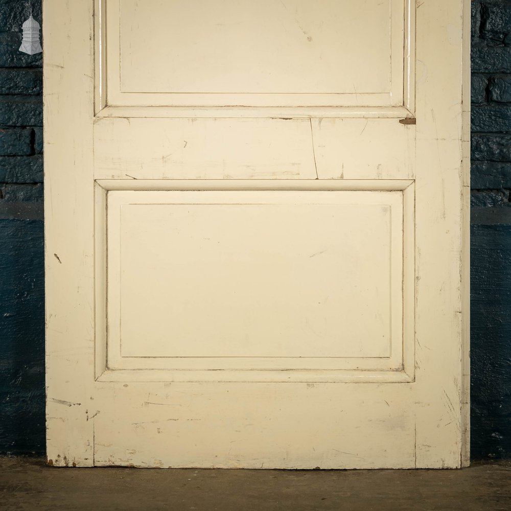 Pine Panelled Door, 3 Panel White Painted with Meeting Rail