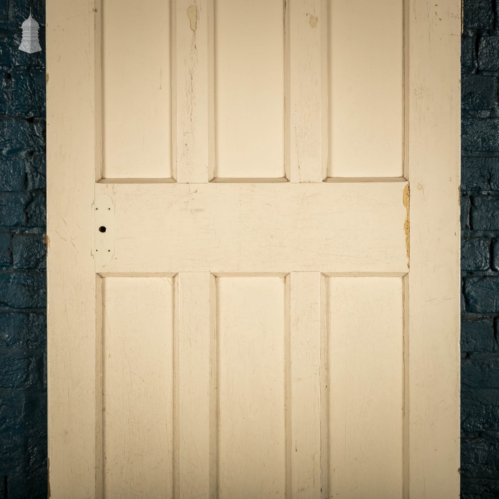 Pine Panelled Door, 6 Panel White Painted