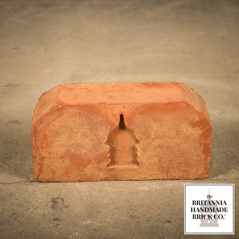 9” Double Bullnose Handmade Red Brick, Period Style Coping Bricks - Batch of 130