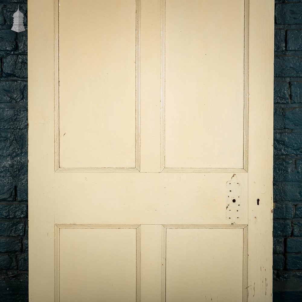 Pine Panelled Door, 4 Panel White Painted