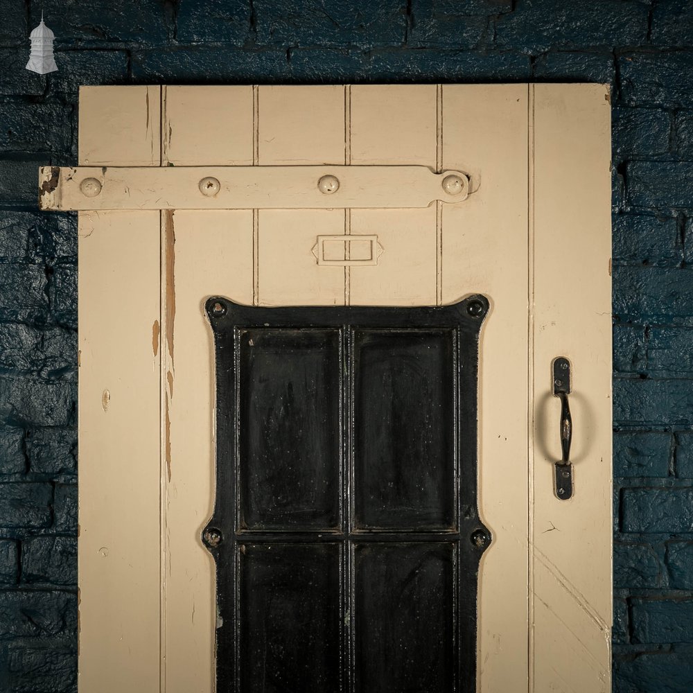 Pitch Pine and Steel Door, Heavy Duty Victorian Security Door