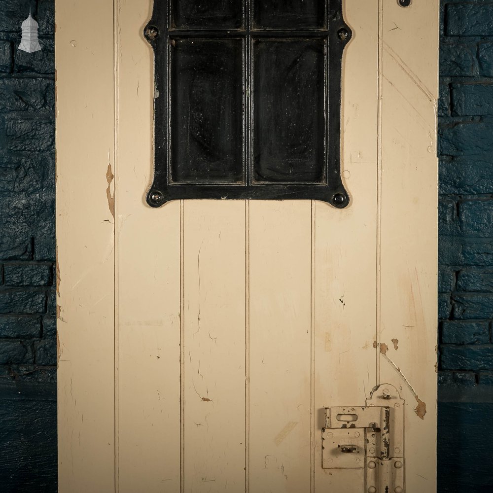 Pitch Pine and Steel Door, Heavy Duty Victorian Security Door