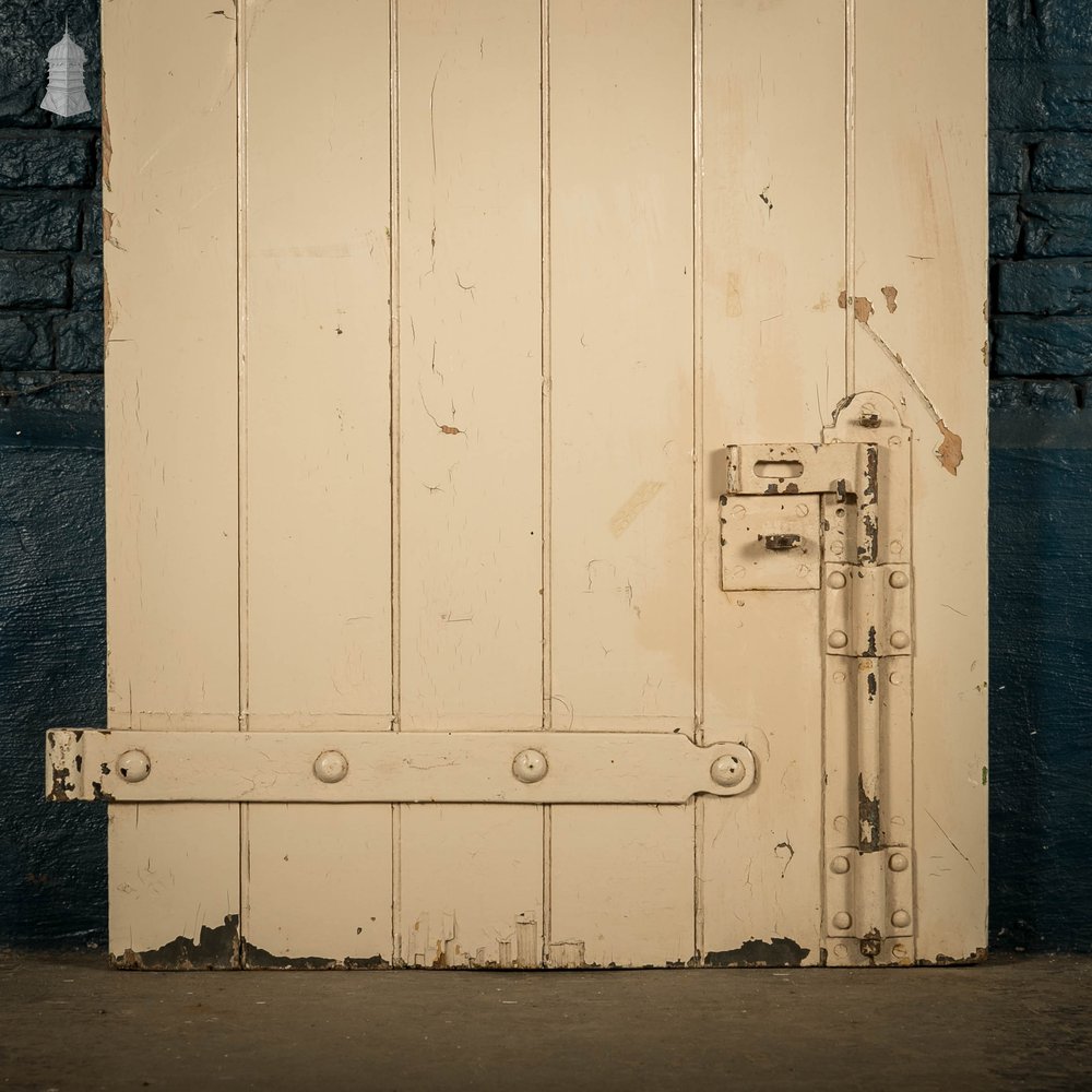 Pitch Pine and Steel Door, Heavy Duty Victorian Security Door