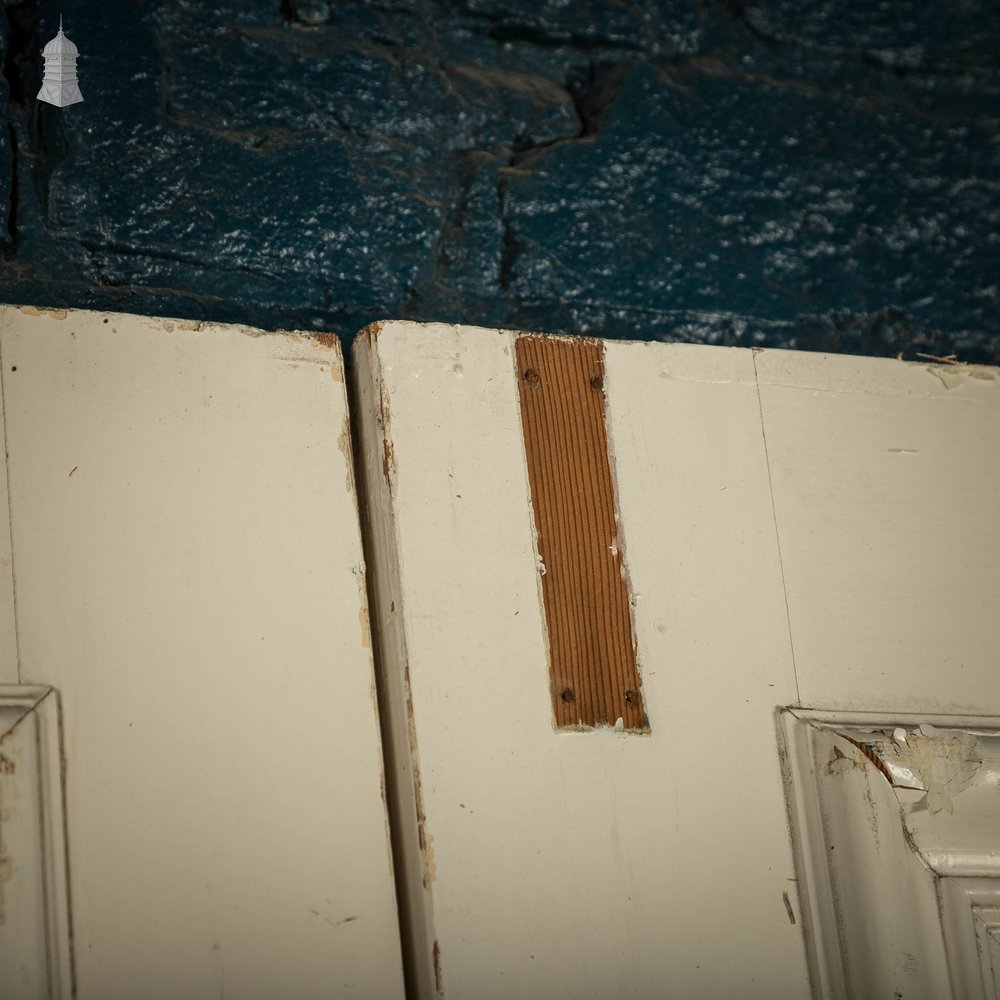 Pine Panelled Double Doors, Pair of Panelled Painted Doors