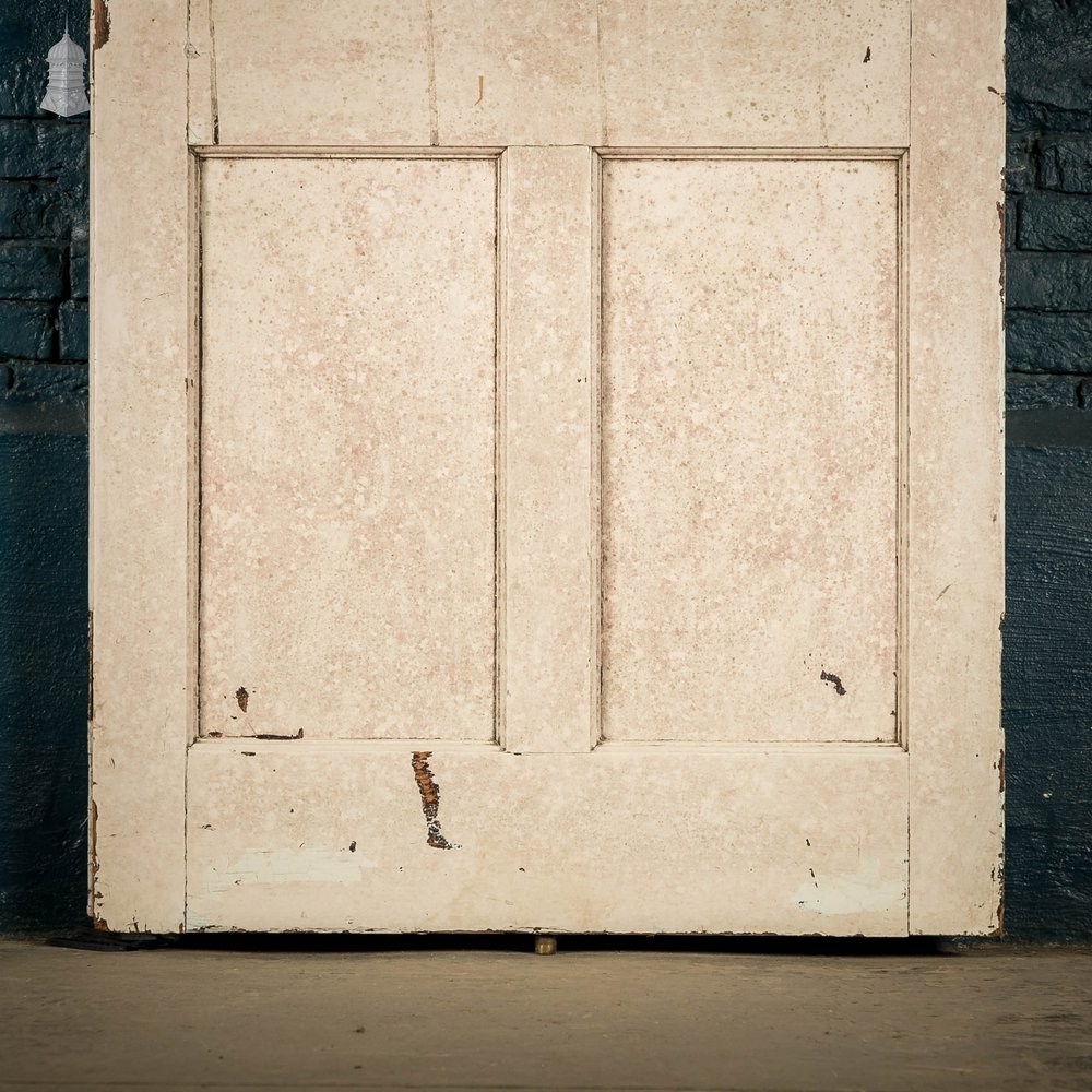 Pine Panelled Door, 6 Panel with Distressed White Painted Finish