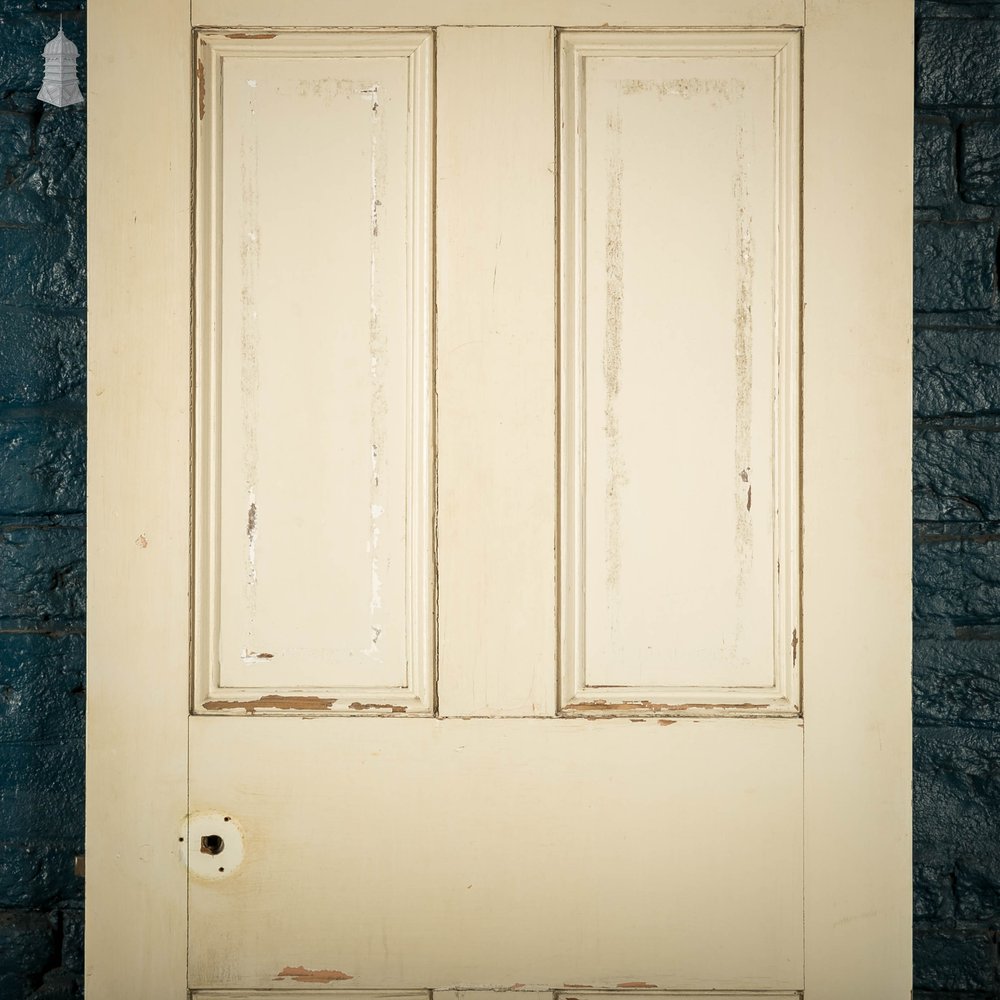 Pine Panelled Door, Moulded 6 Panel, White Painted