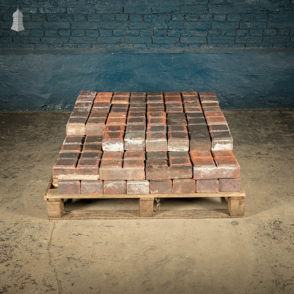 Reclaimed Stable Bricks, 2 Block Staffordshire Blue Worn Finish Batch of 110 - 2.8 Square Metres