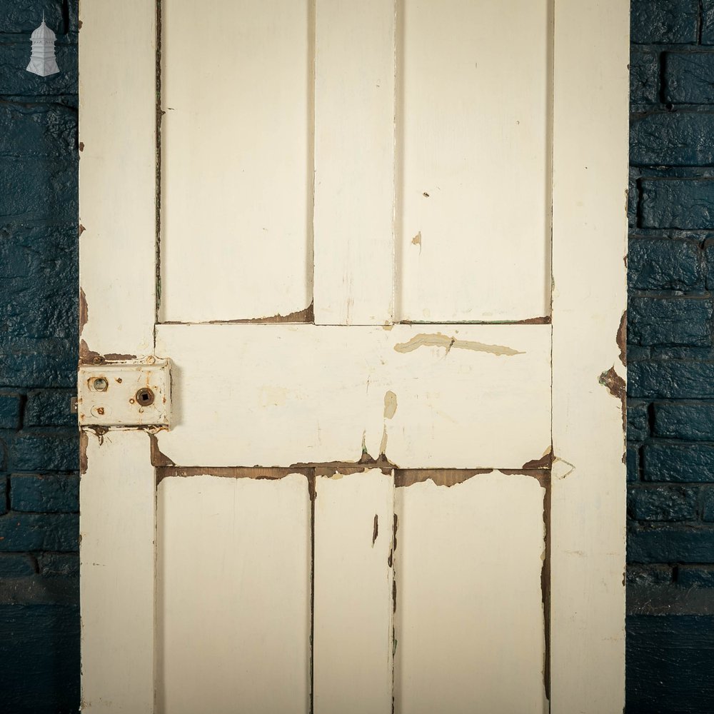 Pine Panelled Door, Moulded 4 Panel, White Painted