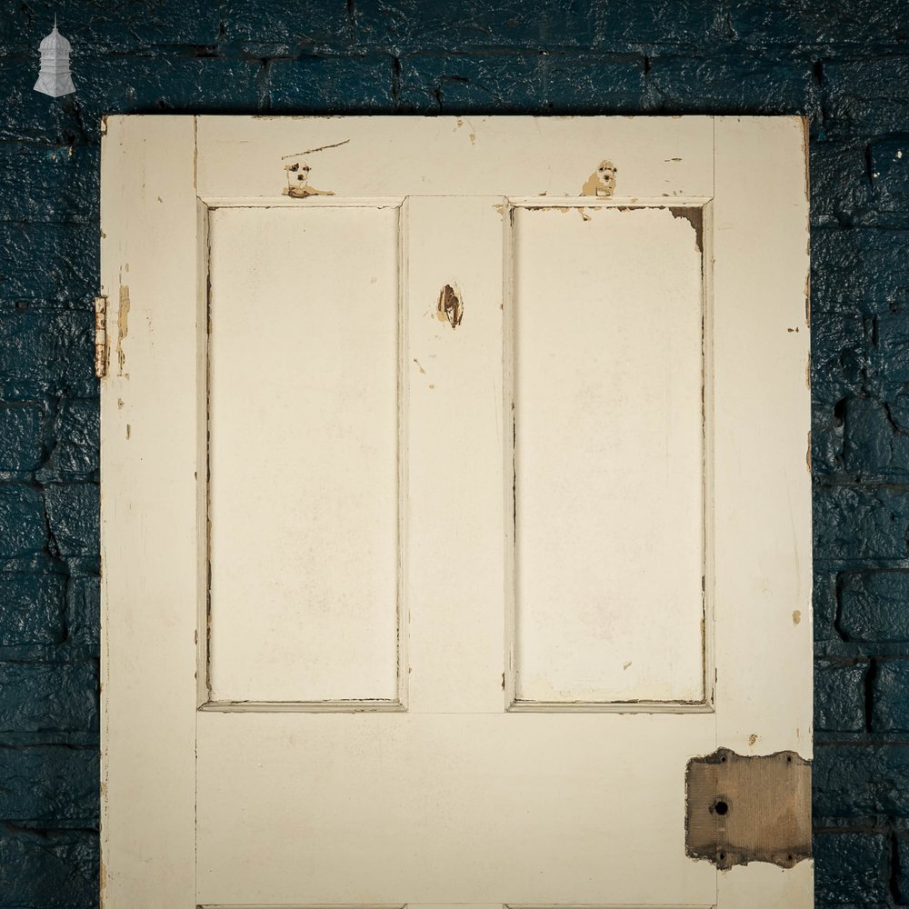 Pine Panelled Door, 4 Panel White Painted