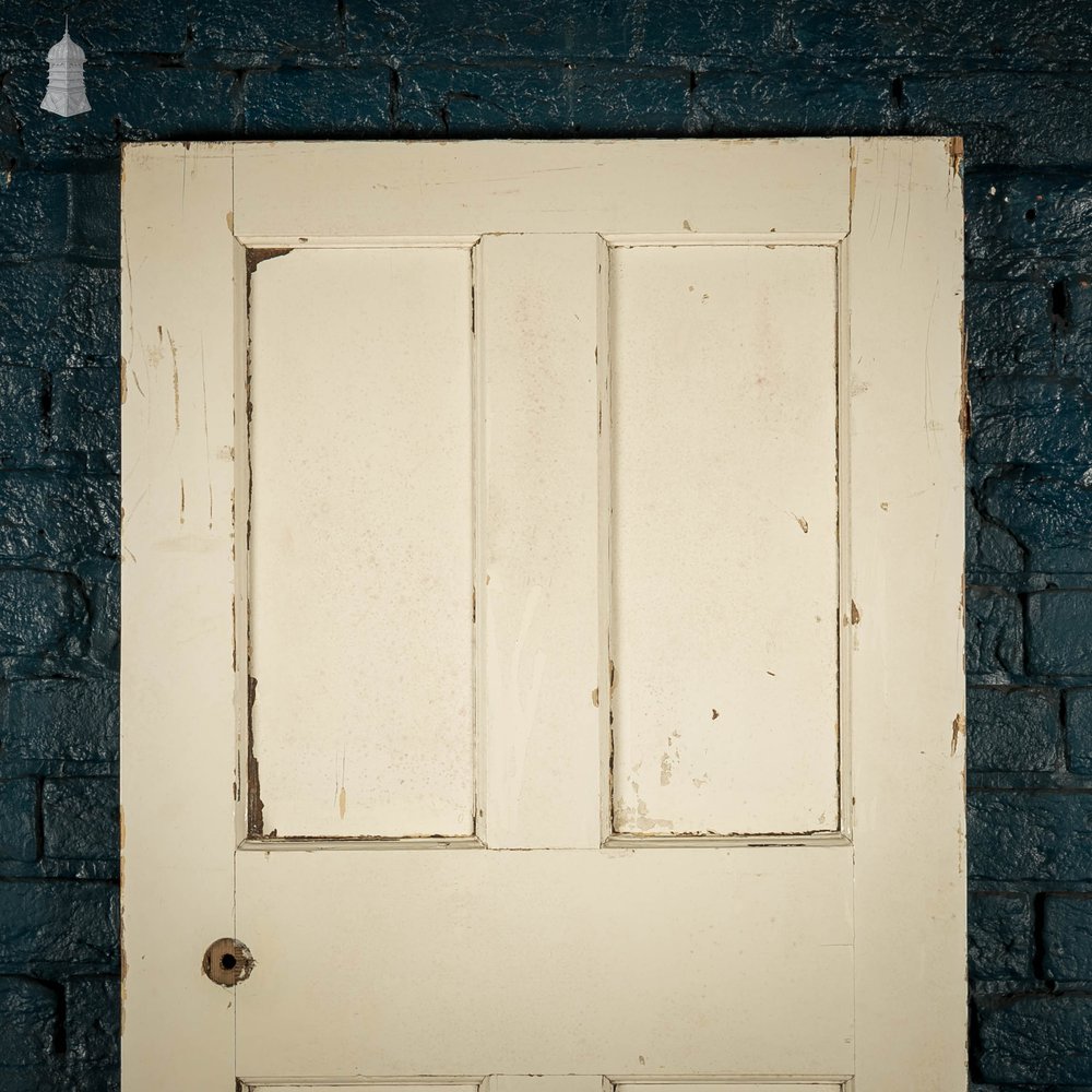 Pine Panelled Door, 4 Panel White Painted