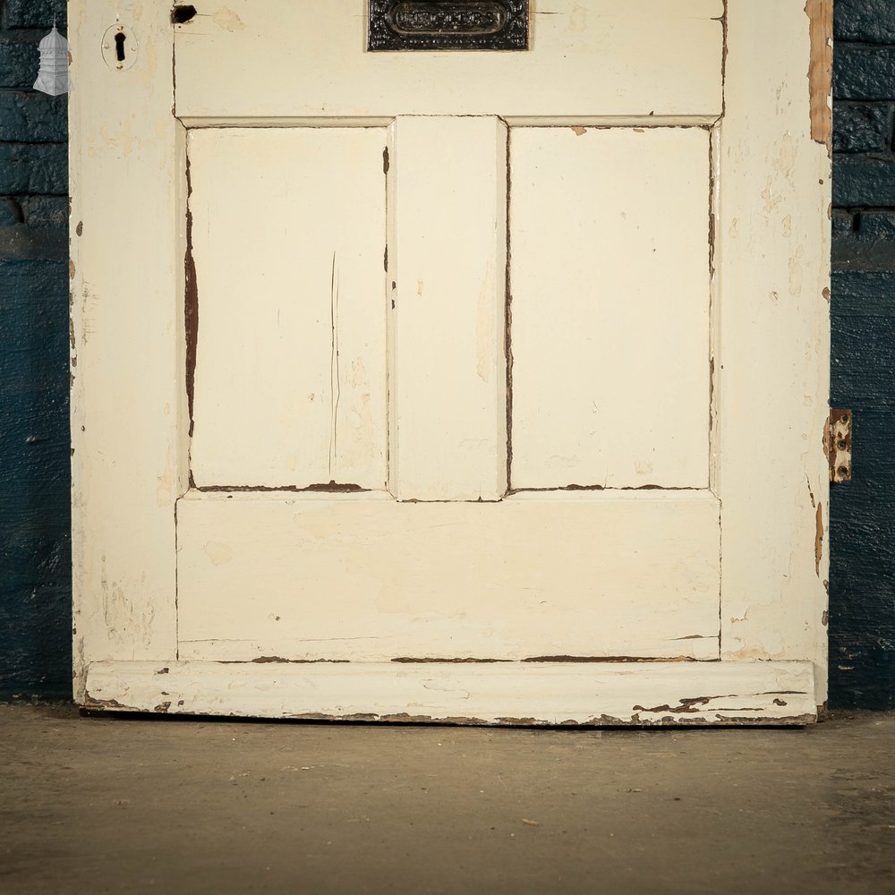 Pine Panelled Door, 4 Panel White Painted Front Door