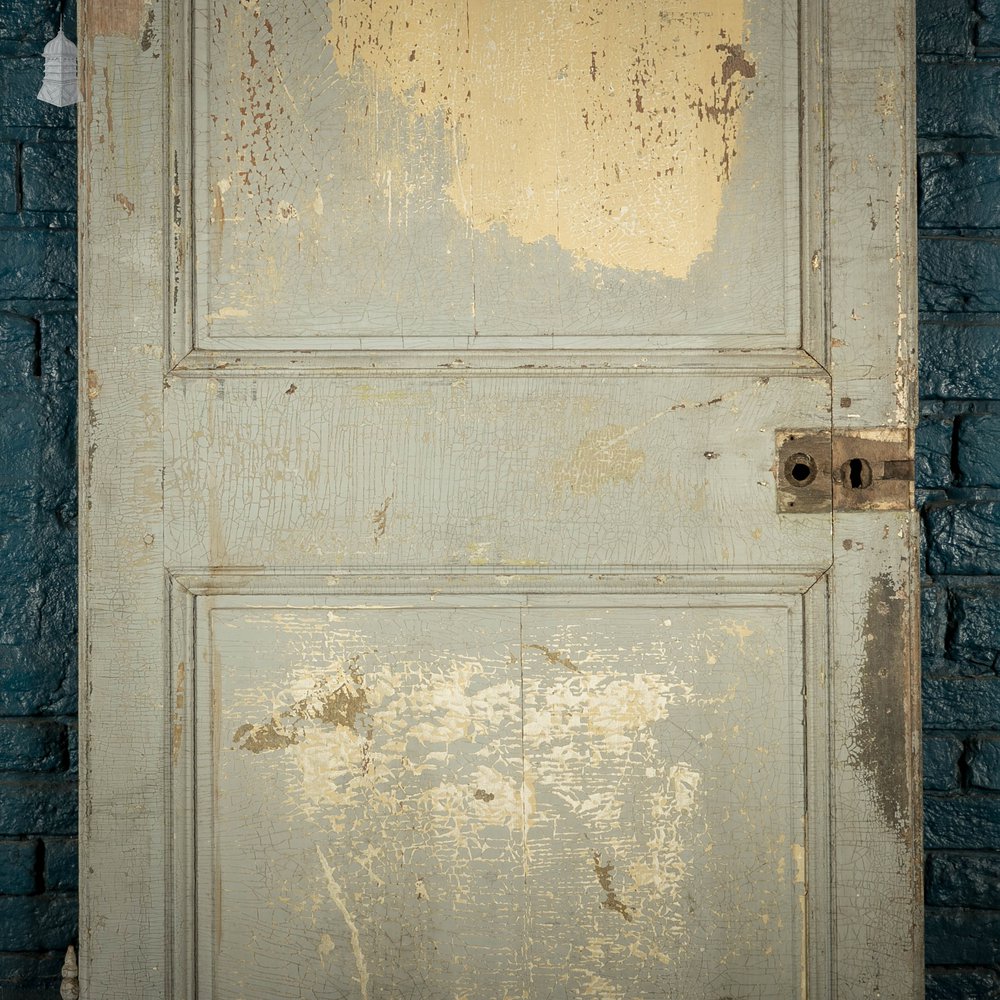 Oak Panelled Door, Grey Painted, French 2 Panel