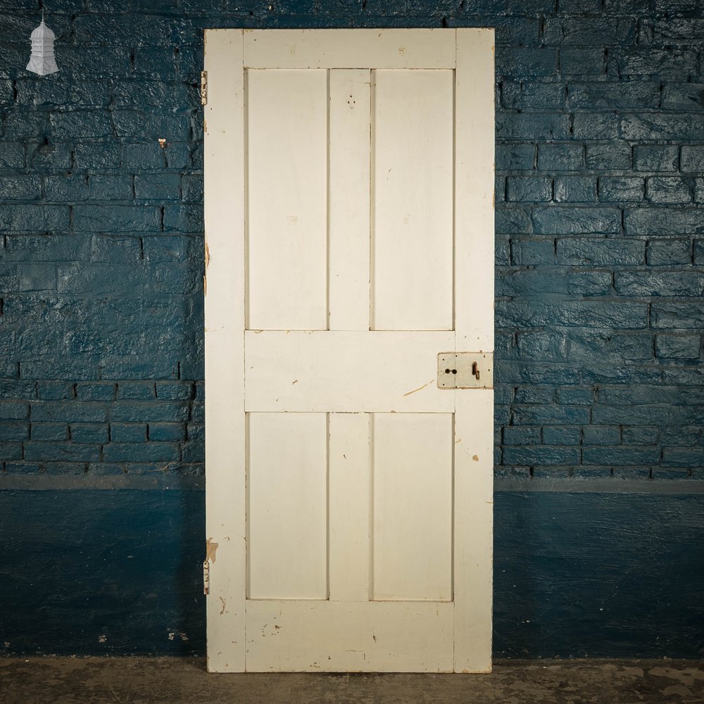 Pine Panelled Door, 4 Panel White Painted