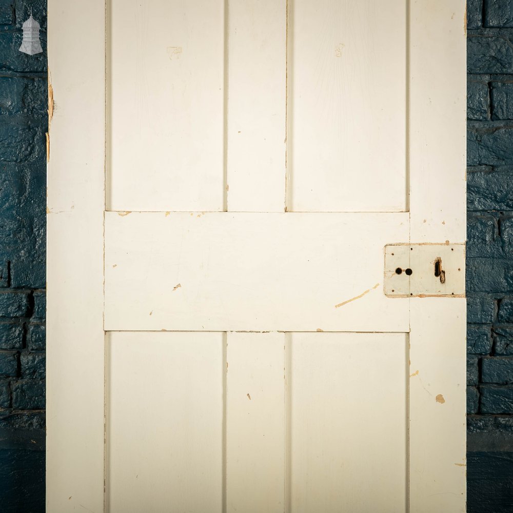 Pine Panelled Door, 4 Panel White Painted